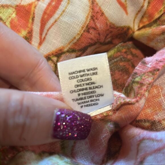 J. Jill Love Linen Pink Floral Linen Sleeveless Shift Dress, S! - Picture 8 of 8